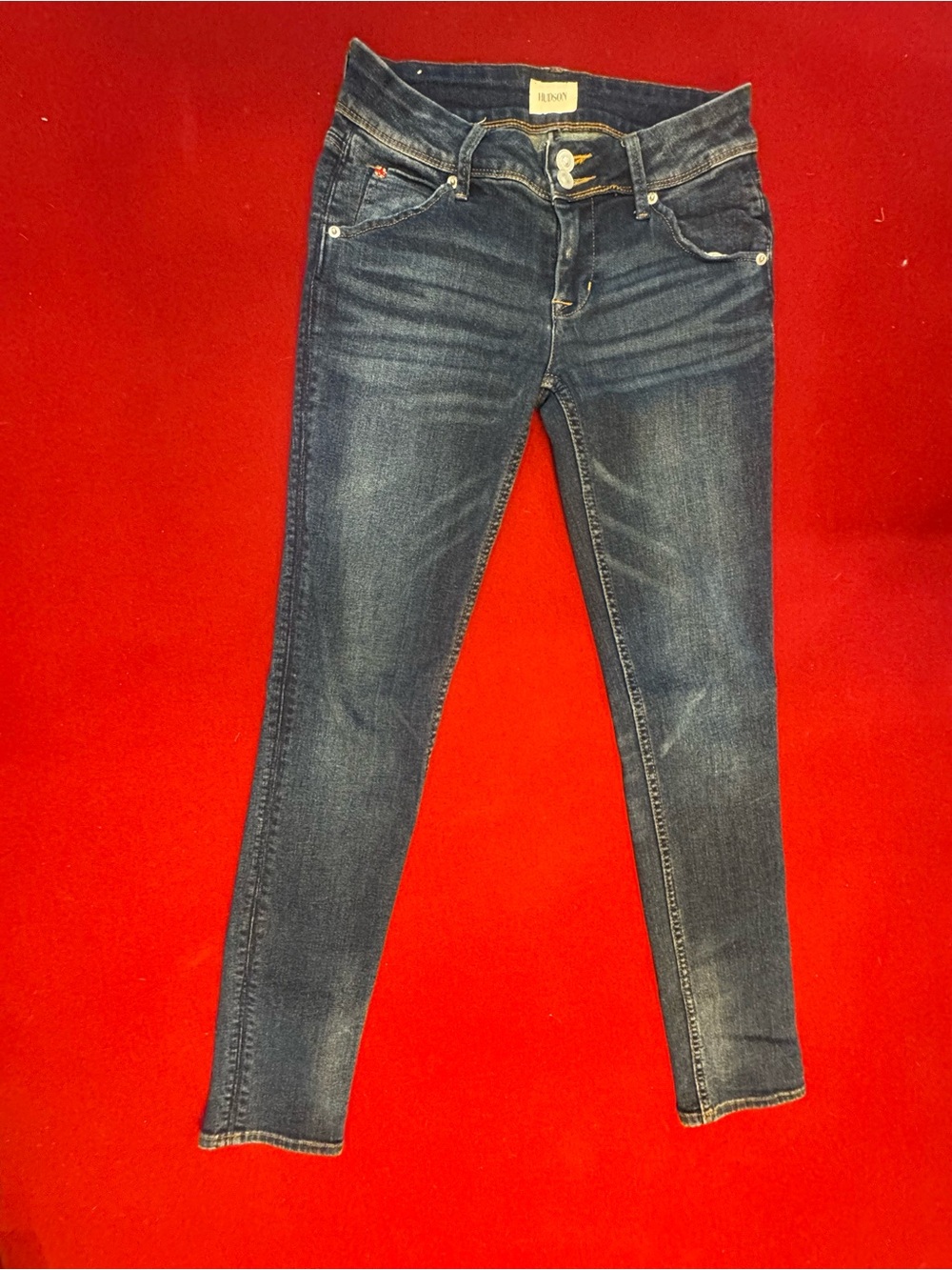 Vintage Y2K Hudson “Collin” Women’s Midrise Dark Blue Skinny Jeans Size 25